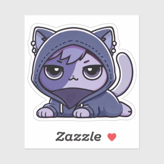 Aphmau, Zane, Meemeows, Schattigee kat, Gothic, St Sticker (Vel)