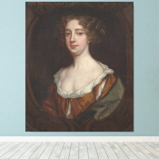 Aphra Behn (ca. 1670) Canvas Afdruk (Insitu (Houten vloer))