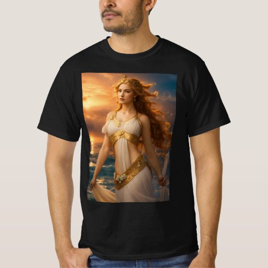 Aphrodite: De stralende godin van liefde en schoon T-shirt (Voorkant)