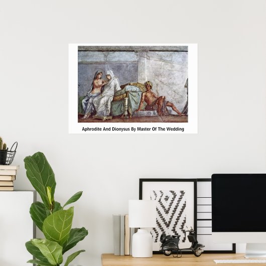 Aphrodite en Dionysus door meester van het huwelij Poster (Thuiskantoor)