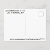 Aphrodite, godin van liefde briefkaart (Achterkant)