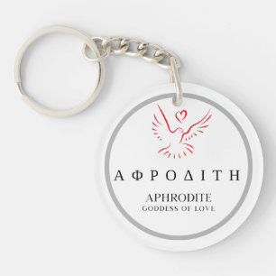 Aphrodite Greek Goddess of Love Dove Design Sleutelhanger