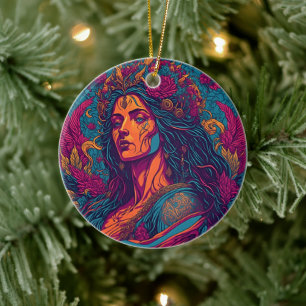 Aphrodite's Embrace: Godin van de Liefde Keramisch Ornament