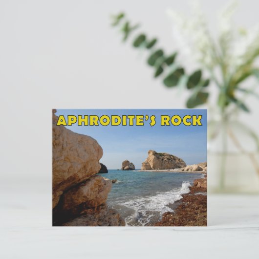 Aphrodite's rock Cyprus briefkaart (Staand voorkant)