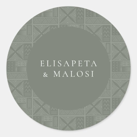 Apia bruiloft ronde sticker (Voorkant)