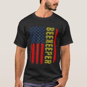 Apiaristische imker Amerikaanse vlag bijenteelt im T-shirt