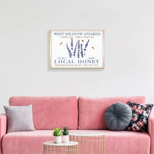 Apiary 3D Canvas Lokale Raw Honey Gold Lijst Flowe (Insitu (Woonkamer))