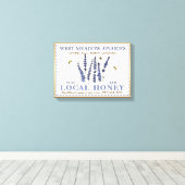 Apiary 3D Canvas Lokale Raw Honey Gold Lijst Flowe Afdruk (Insitu (Houten vloer))
