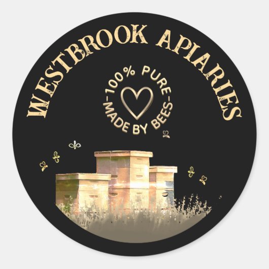 Apiary Beehives Étiquette produit de l'apiculteur  (Devant)