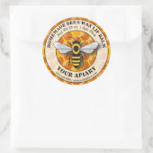 Apiary Bee's Wax Lip Balm Label Honeycomb Sjabloon (Tas)