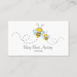 Apiary Boerderij van de imker Cute Honey Bees Visitekaartje
