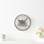 Apiary Business Beekeeper Clock Border Skep Ronde Klok (Huis)