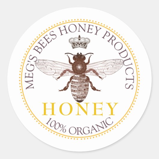 Apiary Étiquette du produit de miel commercial (Devant)