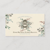 Apiary Floral Rustic Ivory Honey Bee Visitekaartje (Voorkant)