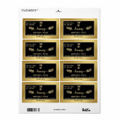 Apiary gold  calligraphy honey branch etiket (Full Sheet)