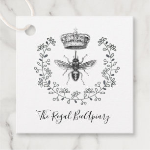 Apiary Honey Bee Crown Laurel Bijenhouder Bedankjes Labels