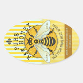 Apiary Honey Jar Labels | Honingbijen Honingraat (Voorkant)