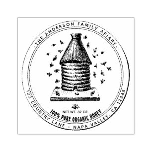 Apiary Honey over  bijenteelt Rubberstempel