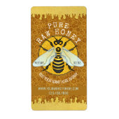 Apiary Honeybee Honey Jar Étiquettes | Honeypeb Be (Devant)