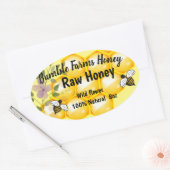 Apiary RAW HONEY étiquette personnalisé (Enveloppe)