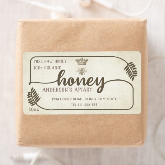 Apiary rustic calligraphy honey tak etiket (Insitu)