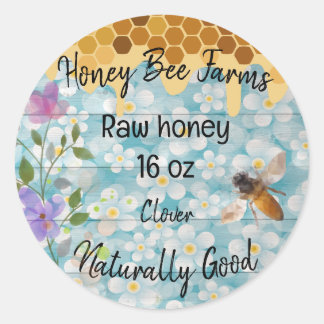 APIARY sticker Raw Honey CUSTOM LABEL