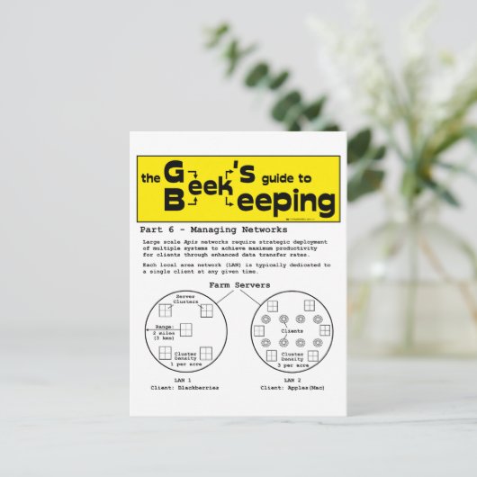 Apiculture geek (Réseaux) - Carte postale (Debout devant)