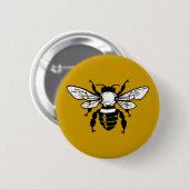 Apis Mellifera Honeybee Button (Voorkant /achterkant)