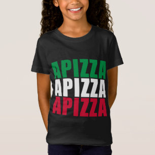 Apizza Italiaanse vlag New Haven Stijl Pizza T-shirt