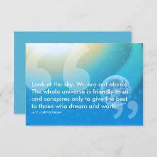APJ Abdul Kalam succesquote Kaart