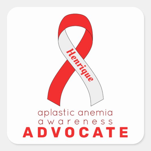 Aplastische anemie Advocate White Square Sticker (Voorkant)