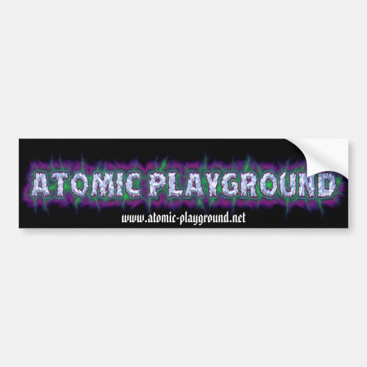 APLogoBumper, www.atomic-playground.net Bumpersticker (Voorkant)