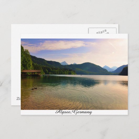 Aplsee, Hohenschwangau, Duitsland Briefkaart (Voorkant / Achterkant)