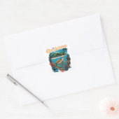 Apo-eiland Vierkante Sticker (Envelop)