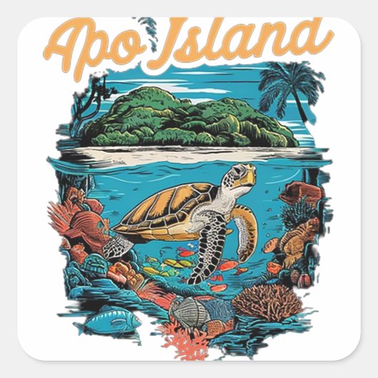 Apo Vierkante Sticker (Voorkant)