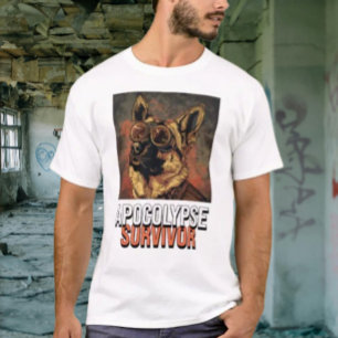 Apocalyps Overlevende Hond T-shirt