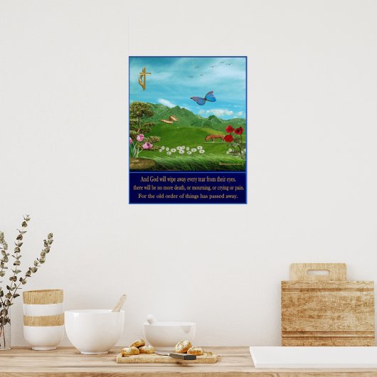 Apocalypse 21:4 Ecriture poster (Cuisine)