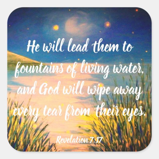Apocalypse 7:17 Stickers de la Bible chrétienne (Devant)