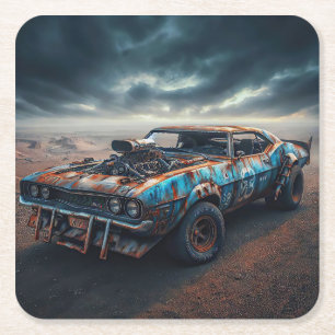 Apocalypse Classic Chevy Camaro Vierkante Kartonnen Onderzetter