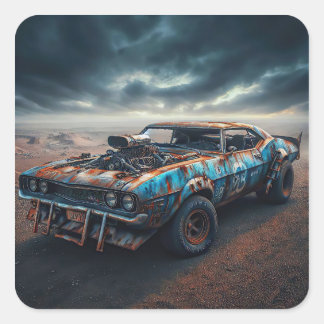 Apocalypse Classic Chevy Camaro Vierkante Sticker