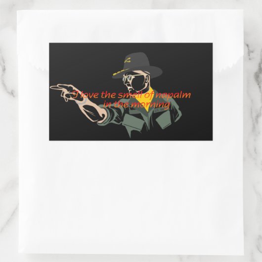 Apocalypse maintenant napalm citation autocollant (Sac)