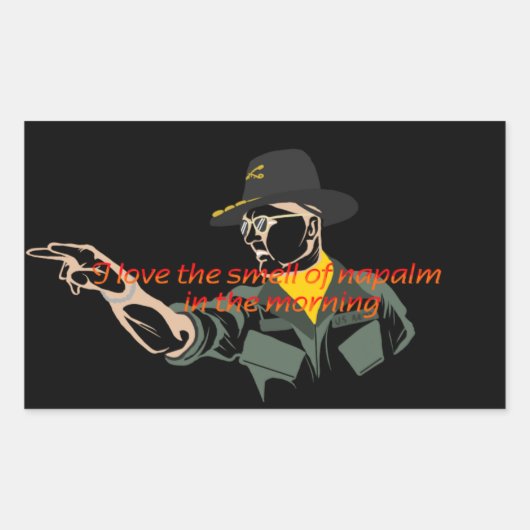 Apocalypse nu napalm quote sticker (Voorkant)