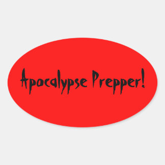 Apocalypse prepper-sticker ovale sticker