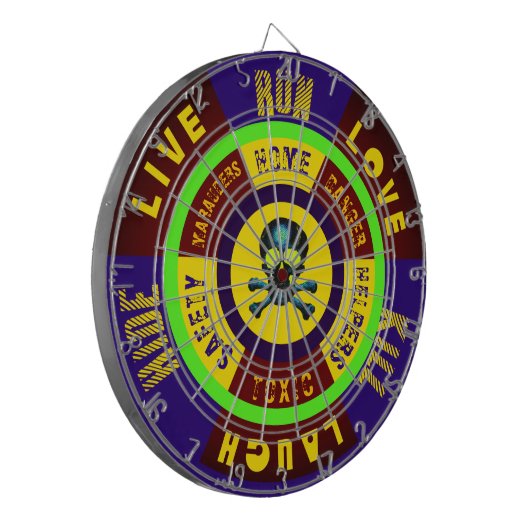 Apocalypse Zone - Live Laugh Love Run - Verbergen  Dartbord (Voorkant Links)