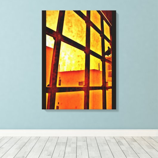 Apocalyptisch Uitzicht Canvas Afdruk (Insitu (Houten vloer))