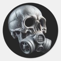 Apocalyptische Gas Mask Schedel T-shirt Ontwerp