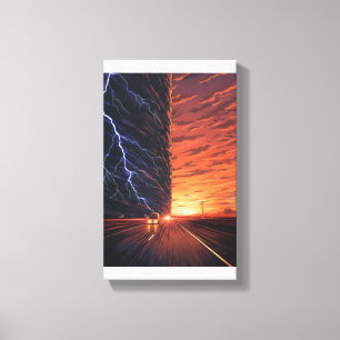 Apocalyptische Horizon: Weersverschijnsel Kunstpri Canvas Afdruk