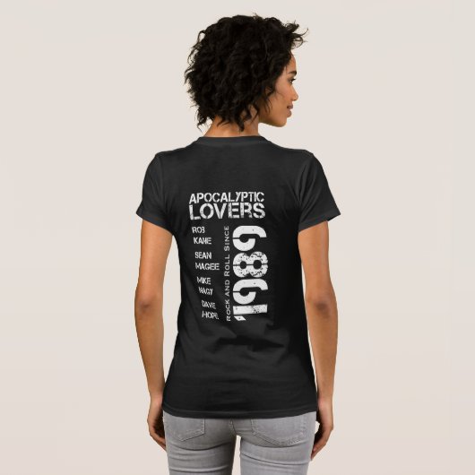 Apocalyptische Lovers - (W) Verticale DBL-zijkant  T-shirt (Achterkant volledig)