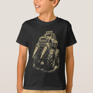 Apocalyptische Monstertruck met Dubbele Boormachin T-shirt