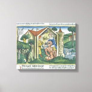 Apocrypha: Tobit is verblind door mousserende drup Canvas Afdruk